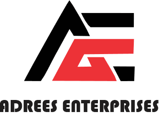 Adrees Enterprises Logo Black And Red Backgroung Removed