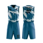 Teal basketball uniform with Splashes