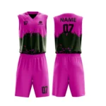Pink and black basketball uniform custom with modern design