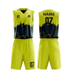 Yellow and black basketball uniform custom with modern design