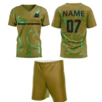 Olive green custom sports jersey with name and number 07