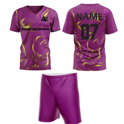 Pink and yellow custom sports jersey with name and number 07