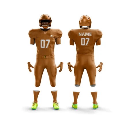 Custom American football uniform with brown design