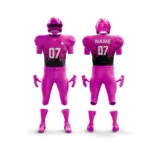 Pink football uniform with gradient pixel graphics.