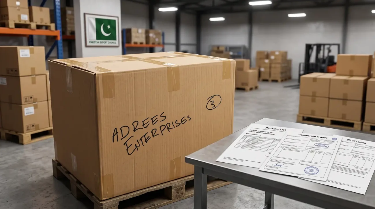 Custom apparel export packaging from Pakistan