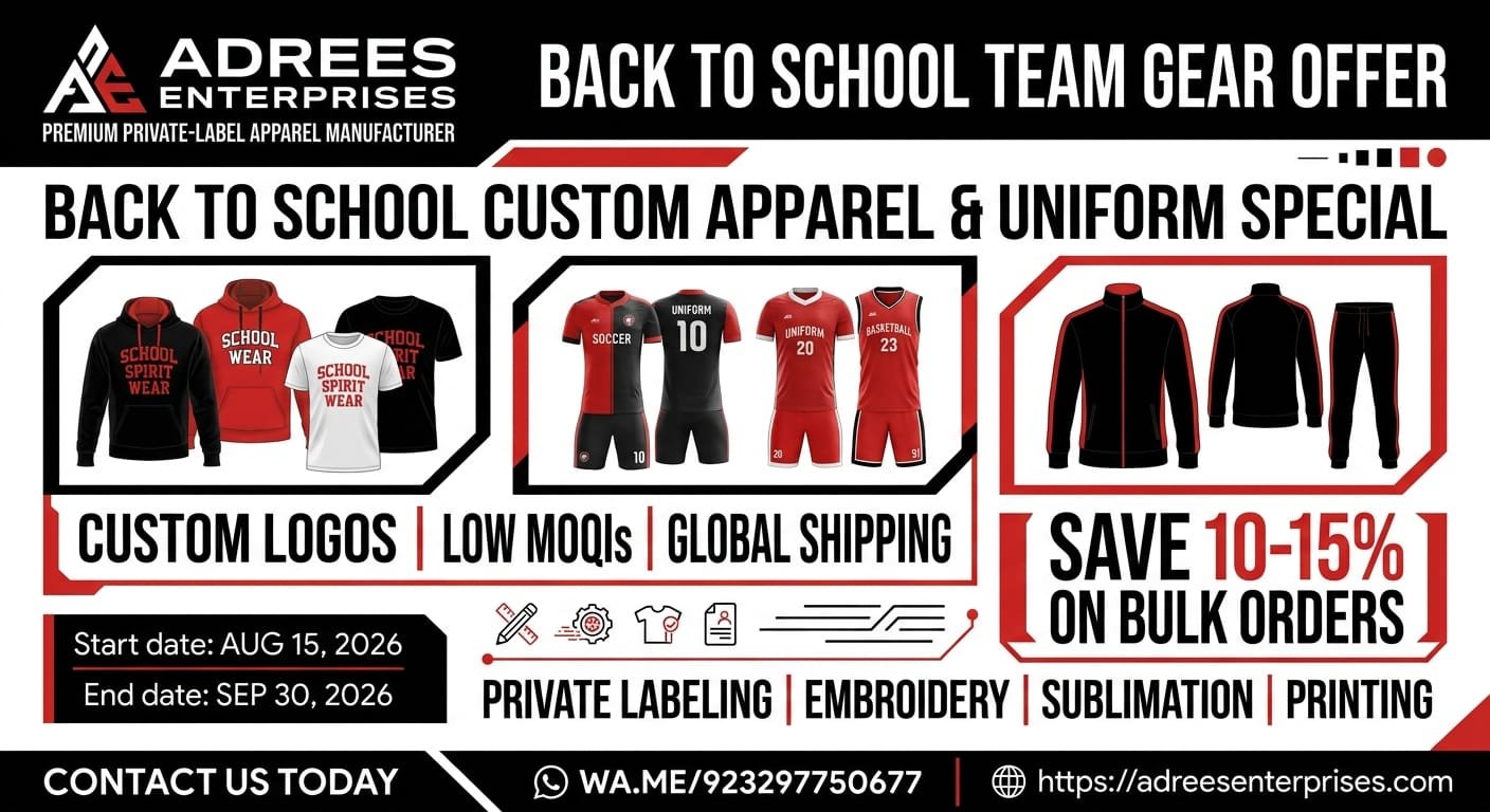 Back-To-School-Custom-Sportswear-Team-Uniforms-Adrees-Enterprises- offer